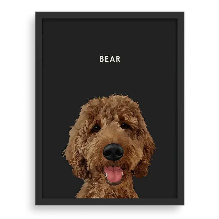 Retrato moderno personalizado de tu mascota