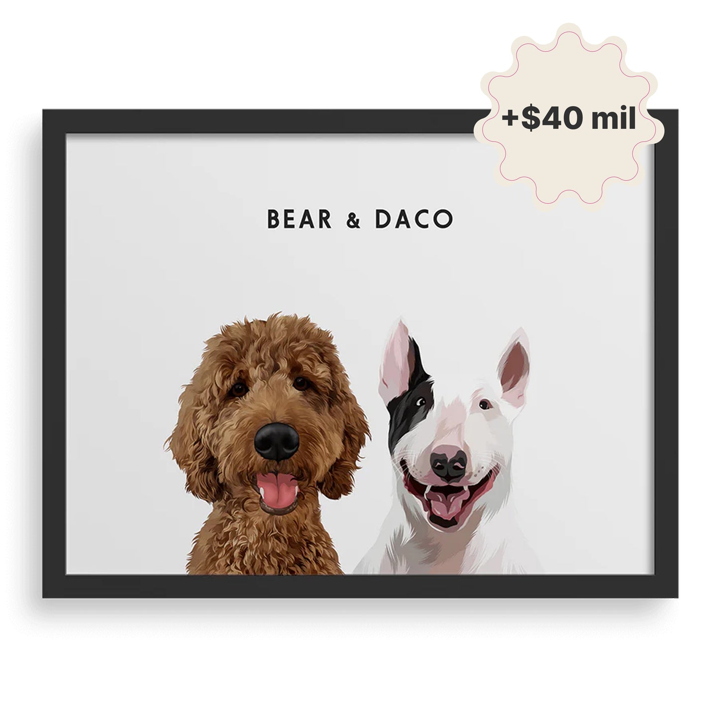 Retrato moderno personalizado de tu mascota